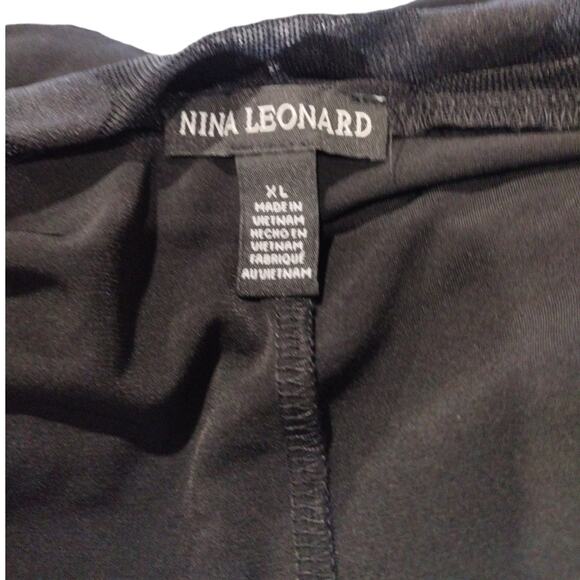 Nina Leonard Women's Mesh Yoke High-Low Dress Size XL (16-18) - Picture 4 of 7